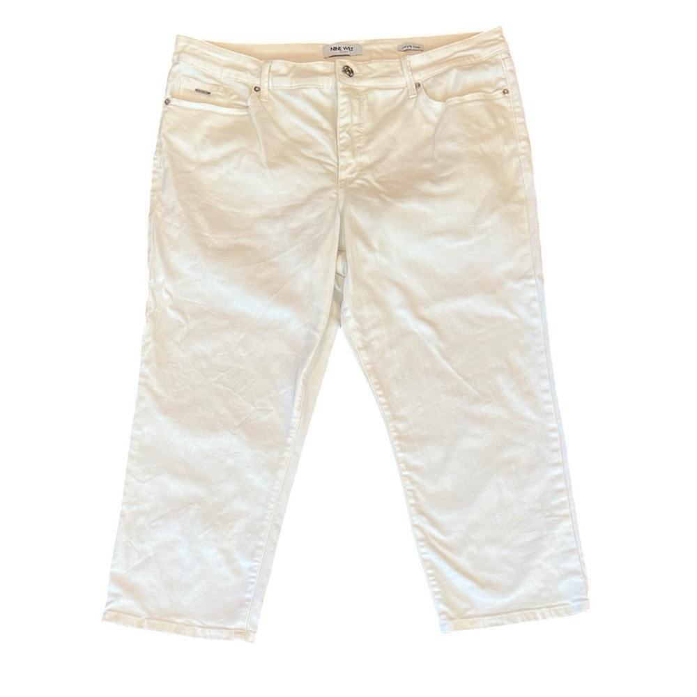Nine West White Denim Chrystie Capri Pants Size 16